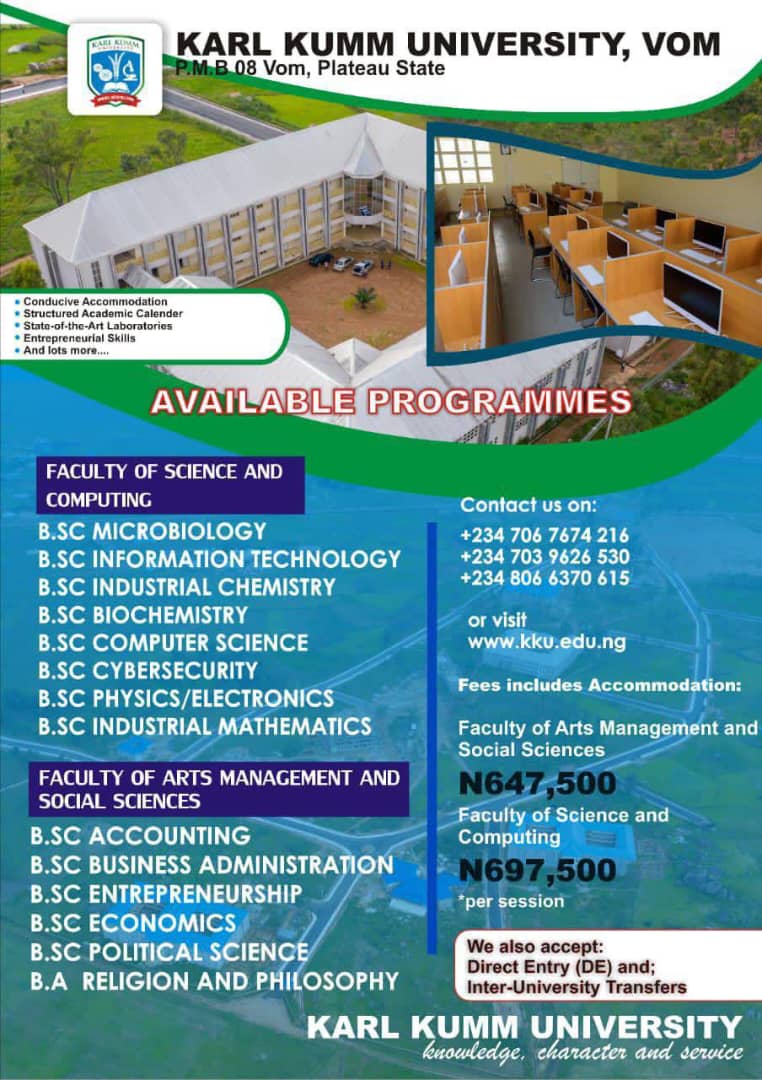 KARL KUMM UNIVERSITY OPENS ADMISSIONS OPPORTUNITY 